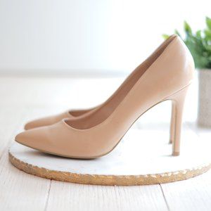 Classic Nude Leather Pumps size 9.5